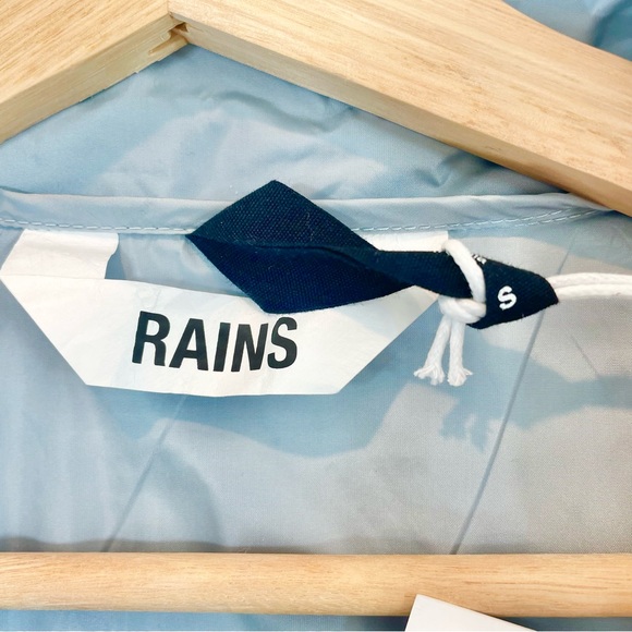 Rains Track Jacket Windbreaker Unisex Sky Blue Size Small Womens Mens NWOT - Picture 7 of 16